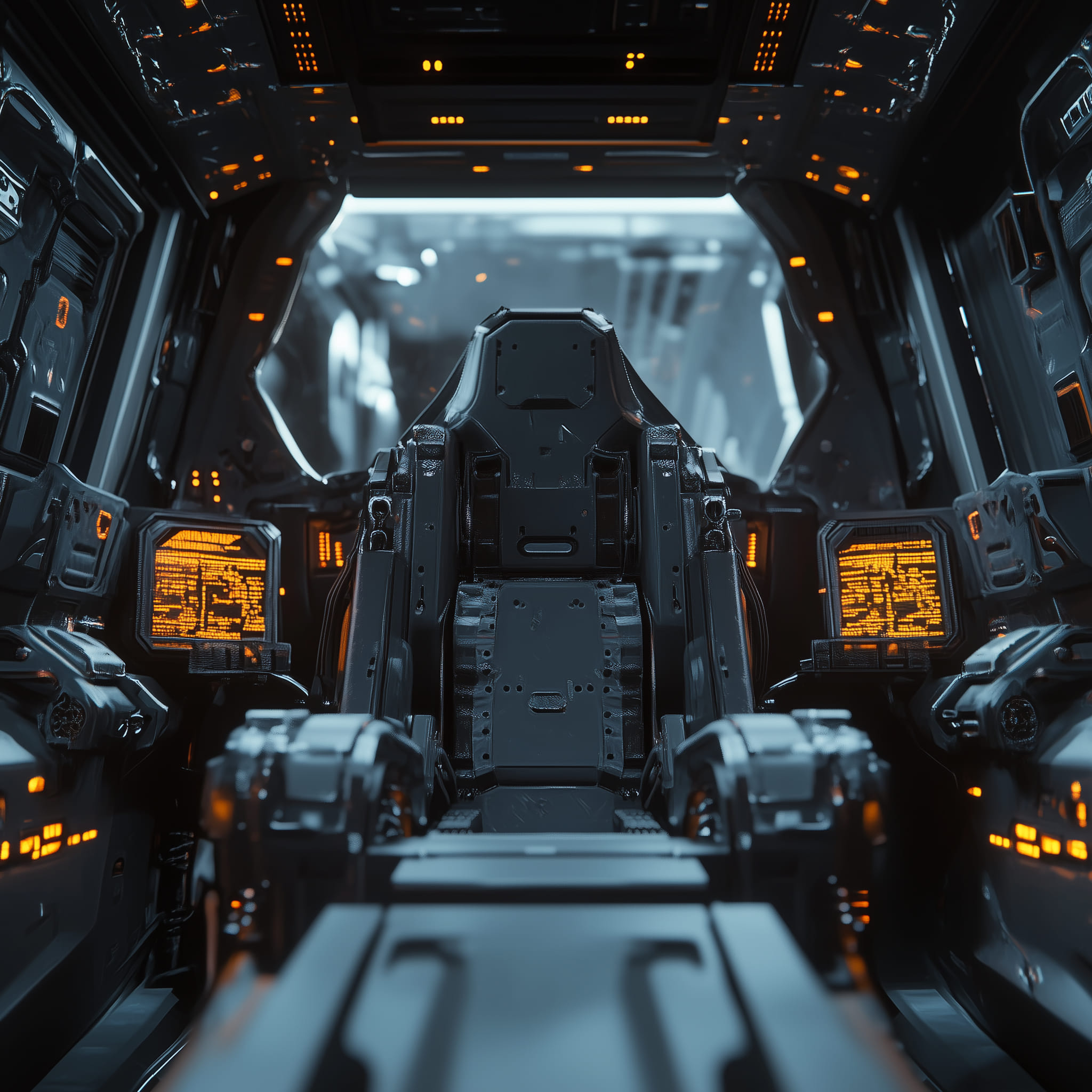 The image is a humorous meme that shows a futuristic, high-tech cockpit or control room with a single, empty, and slightly worn chair in the center. The chair has a few scratches and a bit of wear, implying that it's been used by someone for a long time. The text in the image reads, "I've been sitting in this chair for 10 years, waiting for the end of the world."